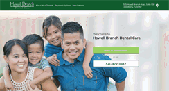 Desktop Screenshot of howellbranchdentalcare.com